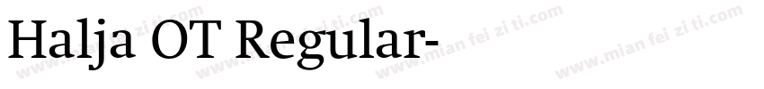 Halja OT Regular字体转换